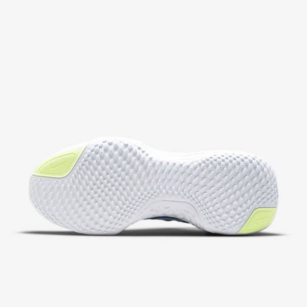 Men's Nike ZoomX Invincible Run Flyknit Road Running Shoes Blue / Light Green / Grey / White | NK025JWM