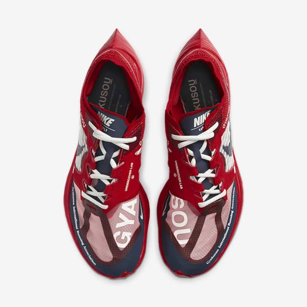 Men's Nike ZoomX Vaporfly Next% x Gyakusou Trainers Red / Blue | NK041LZQ