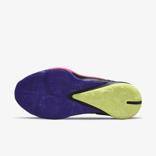 Men's Nike Zoom Freak 3 Basketball Shoes Purple / Pink / Purple / Light Lemon | NK428TPD