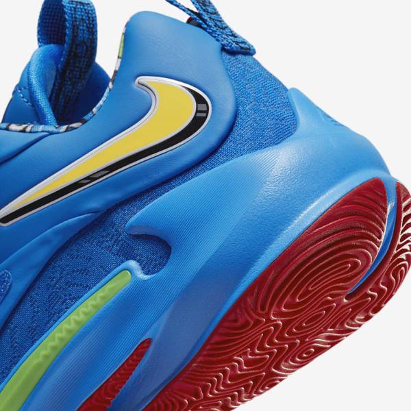 Men's Nike Zoom Freak 3 Basketball Shoes Blue / White / Red / Black | NK924RAI