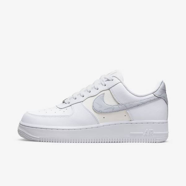 Women\'s Nike Air Force 1 07 Trainers White / Metal Silver / Platinum | NK893RLU