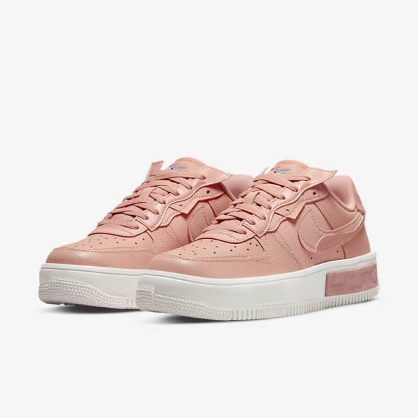 Women's Nike Air Force 1 Fontanka Trainers White / Red Pink / Light | NK571KRG