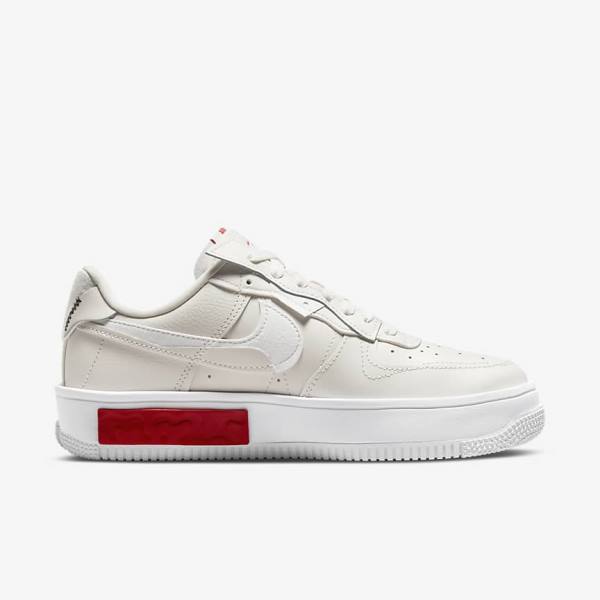 Women's Nike Air Force 1 Fontanka Trainers White / Red | NK657KND