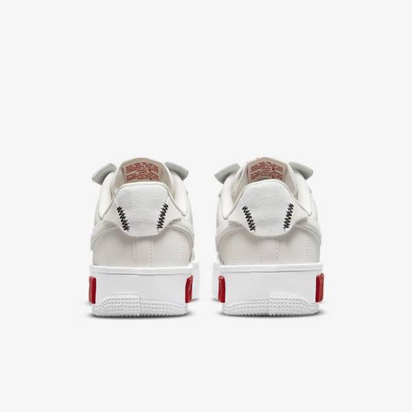 Women's Nike Air Force 1 Fontanka Trainers White / Red | NK657KND