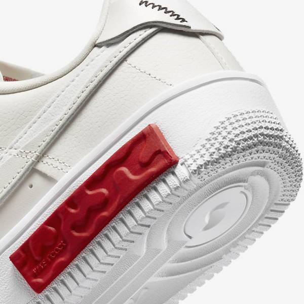 Women's Nike Air Force 1 Fontanka Trainers White / Red | NK657KND