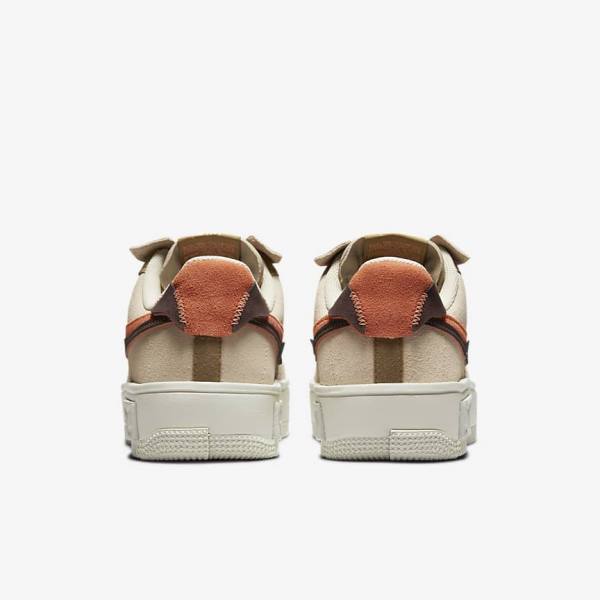 Women's Nike Air Force 1 Fontanka Trainers Burgundy / Khaki | NK946JIE