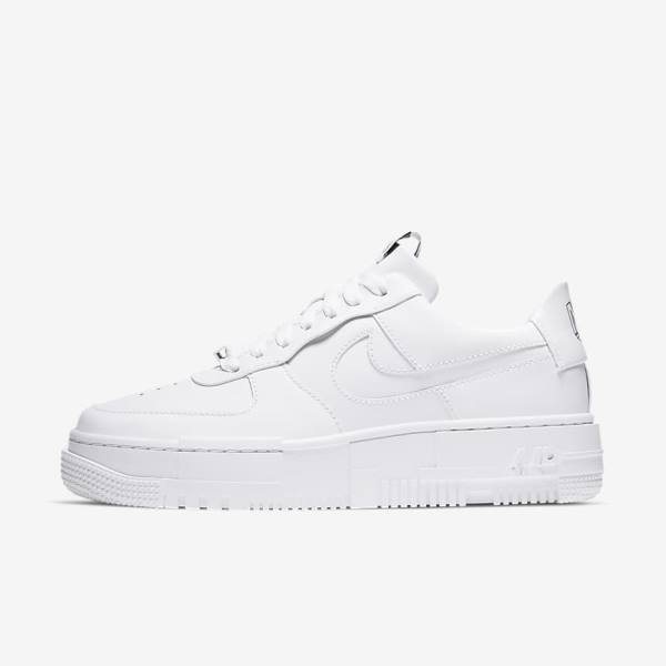 Women\'s Nike Air Force 1 Pixel Trainers White / Black / White | NK312KJO