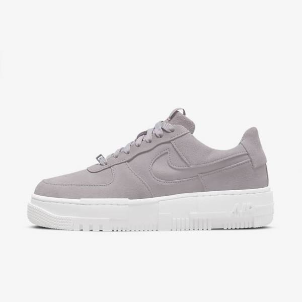 Women\'s Nike Air Force 1 Pixel Trainers Grey / White / Grey | NK356CBW