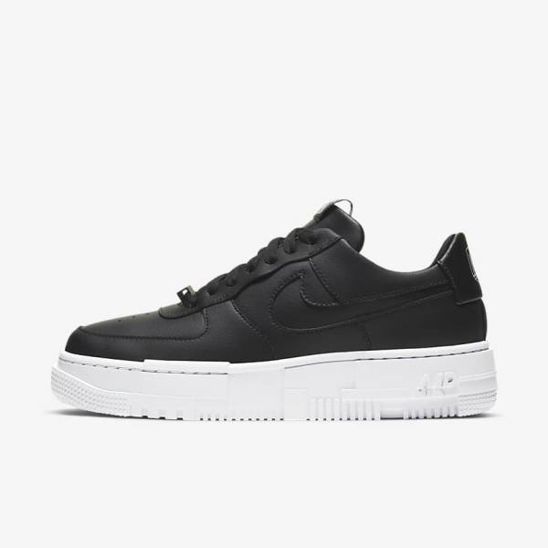 Women\'s Nike Air Force 1 Pixel Trainers Black / White / Black | NK397AKR