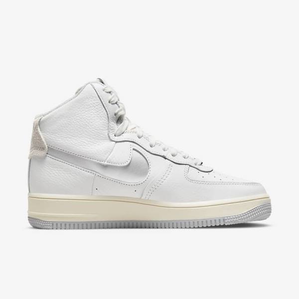 Women's Nike Air Force 1 Sculpt Trainers White / Silver | NK624HLM