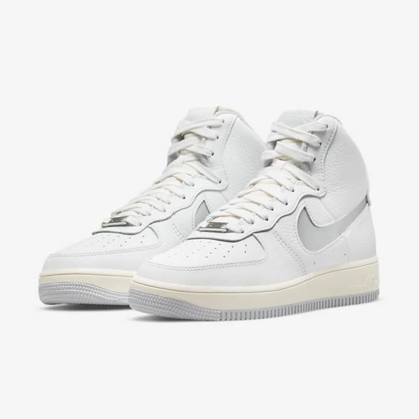 Women's Nike Air Force 1 Sculpt Trainers White / Silver | NK624HLM