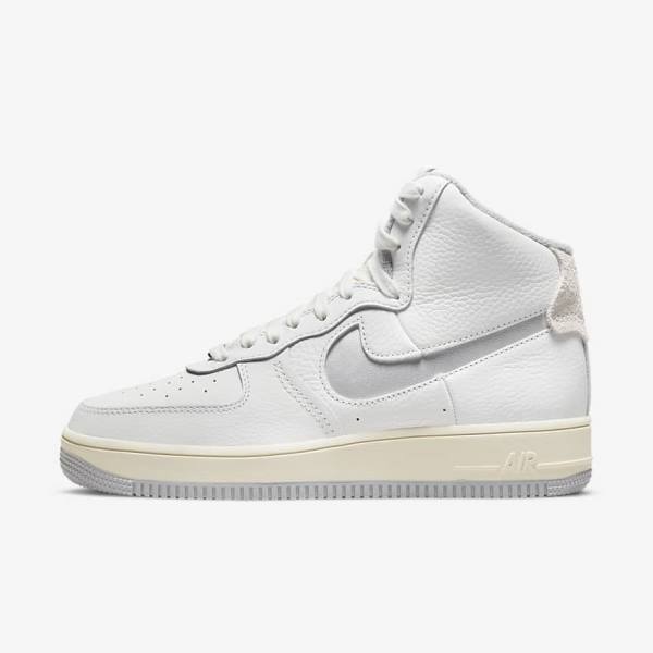 Women\'s Nike Air Force 1 Sculpt Trainers White / Silver | NK624HLM