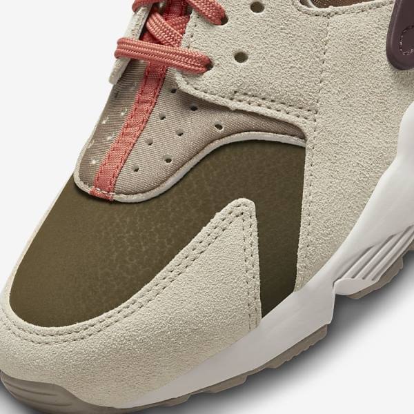 Women's Nike Air Huarache SP Trainers Khaki / Burgundy | NK619SIP