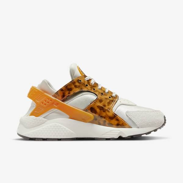 Women's Nike Air Huarache Trainers Brown / Light Beige / Yellow | NK938NQM