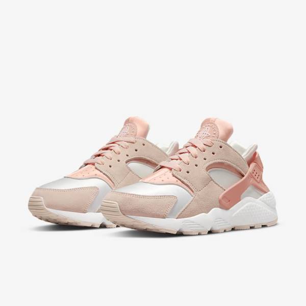 Women's Nike Air Huarache Trainers White / Khaki Grey / Light | NK187TEA