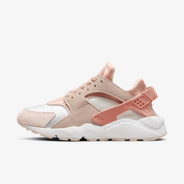 Women\'s Nike Air Huarache Trainers White / Khaki Grey / Light | NK187TEA