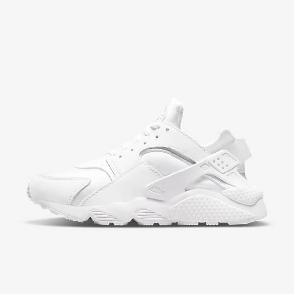 Women\'s Nike Air Huarache Trainers White / Platinum | NK491GZF