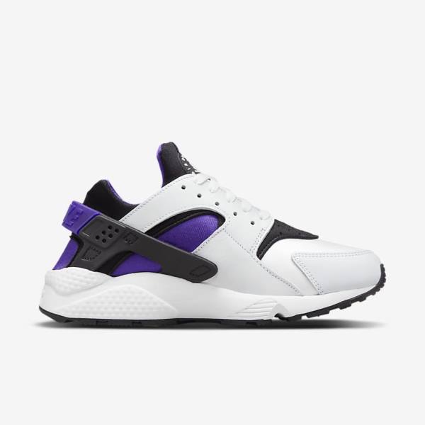 Women's Nike Air Huarache Trainers White / Purple / Black | NK614SGJ