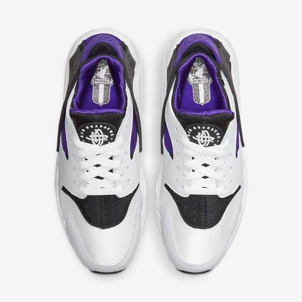 Women's Nike Air Huarache Trainers White / Purple / Black | NK614SGJ