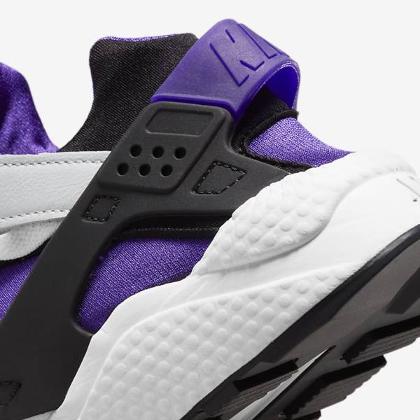 Women's Nike Air Huarache Trainers White / Purple / Black | NK614SGJ