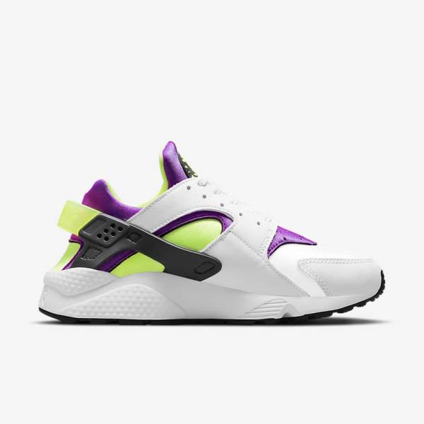 Women's Nike Air Huarache Trainers White / Black / Yellow | NK631SCZ