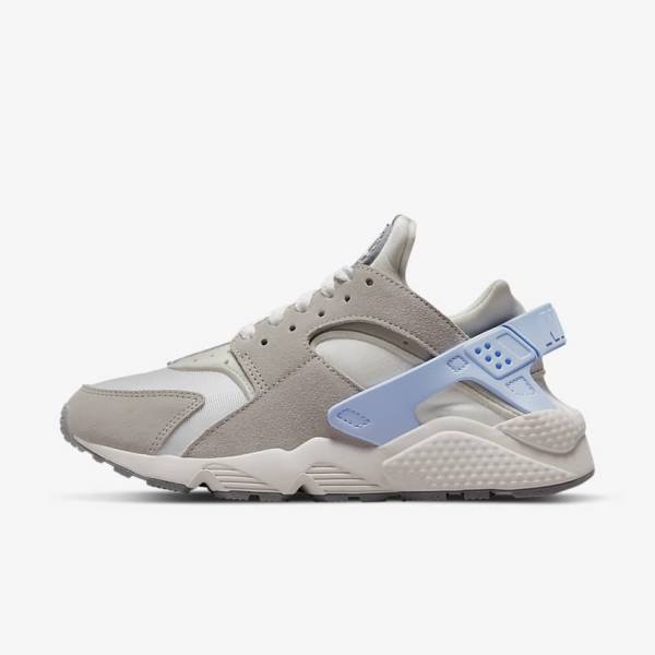 Women\'s Nike Air Huarache Trainers White / Grey | NK796RWH