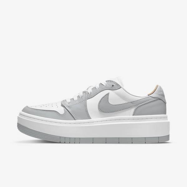 Women\'s Nike Air Jordan 1 Elevate Low Trainers White / Grey | NK561FZN