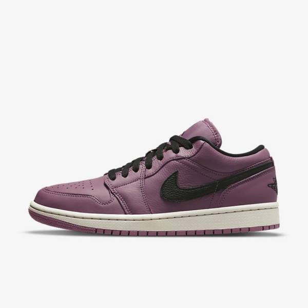 Women\'s Nike Air Jordan 1 Low SE Trainers Light Beige / Black | NK213QMJ