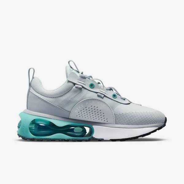 Women's Nike Air Max 2021 Trainers Platinum / Turquoise / Grey / Black | NK231ZVH