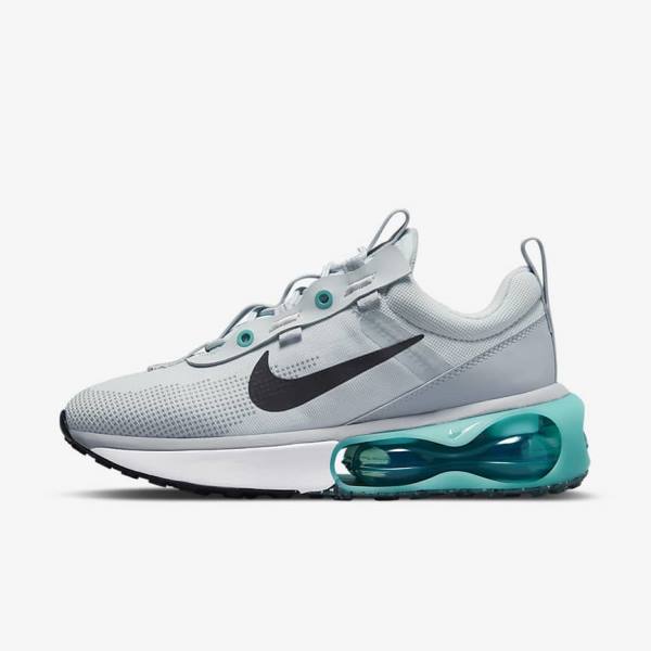 Women\'s Nike Air Max 2021 Trainers Platinum / Turquoise / Grey / Black | NK231ZVH