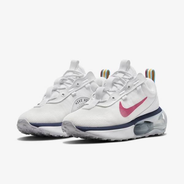 Women's Nike Air Max 2021 Trainers White / Blue / Platinum / Pink | NK683XSJ