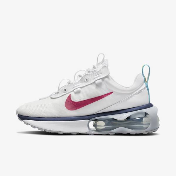 Women\'s Nike Air Max 2021 Trainers White / Blue / Platinum / Pink | NK683XSJ