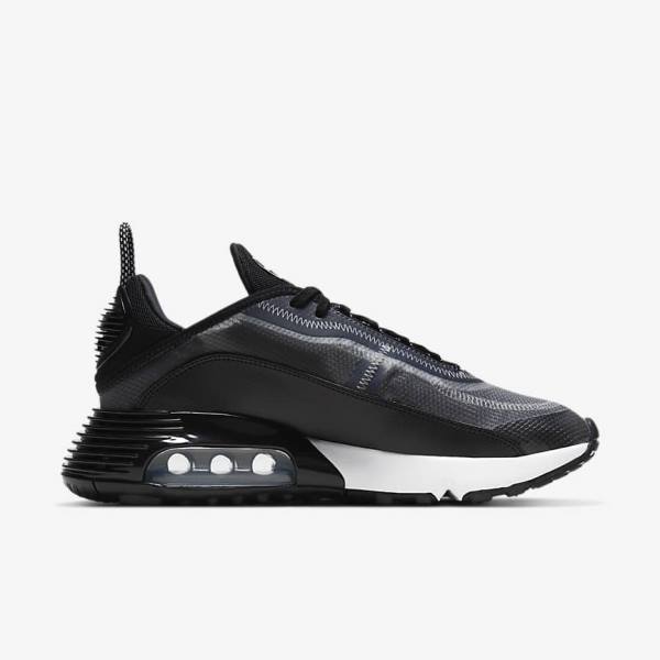 Women's Nike Air Max 2090 Trainers Black / Metal Silver / White | NK981EPA