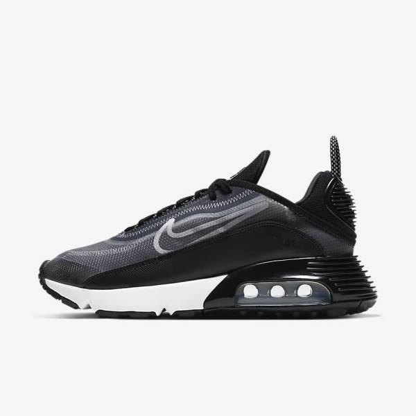 Women\'s Nike Air Max 2090 Trainers Black / Metal Silver / White | NK981EPA