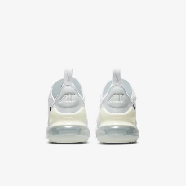 Women's Nike Air Max 270 Trainers White / Platinum / Metal Silver | NK928ZMQ