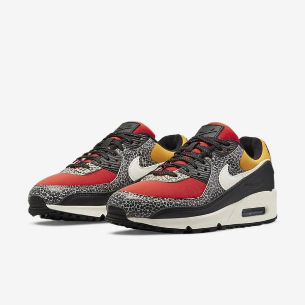 Women's Nike Air Max 90 SE Trainers Black / Red | NK950CAG