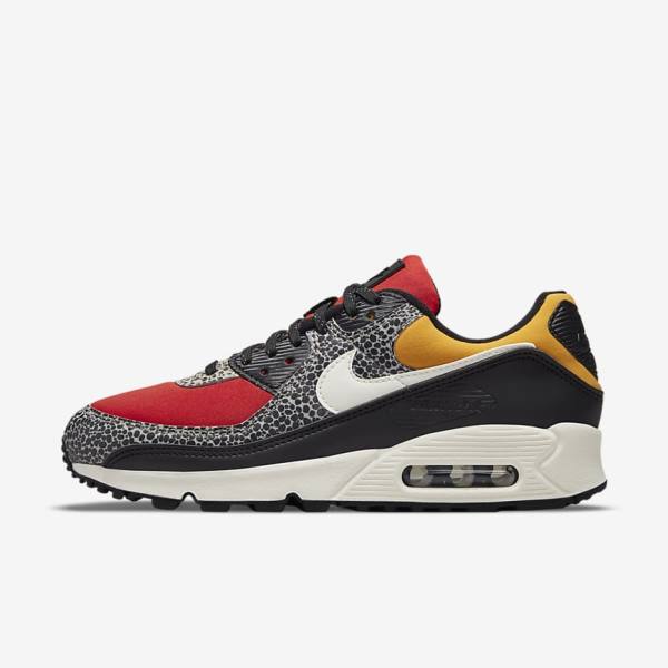 Women\'s Nike Air Max 90 SE Trainers Black / Red | NK950CAG