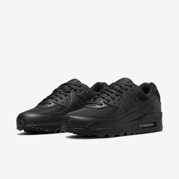 Women's Nike Air Max 90 Trainers Black | NK978FMQ