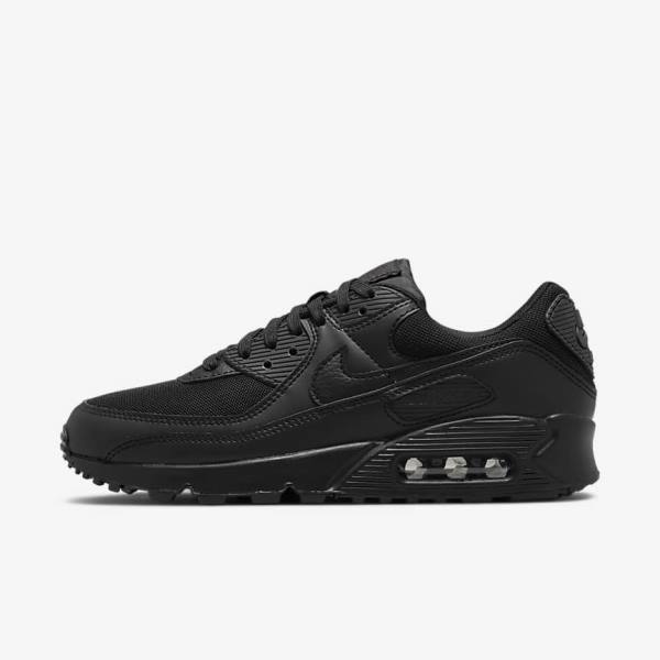 Women\'s Nike Air Max 90 Trainers Black | NK978FMQ