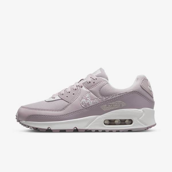 Women\'s Nike Air Max 90 Trainers Purple / White | NK169CAW