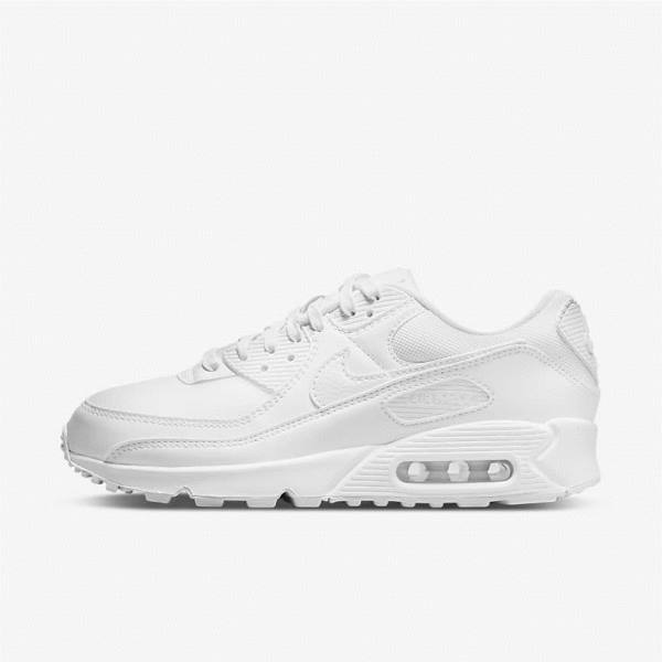 Women\'s Nike Air Max 90 Trainers White | NK512FGC