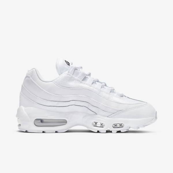 Women's Nike Air Max 95 Essential Trainers White / Black | NK849IOA