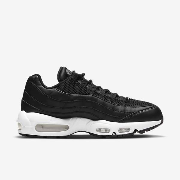 Women's Nike Air Max 95 Trainers Black / White | NK465ZJE