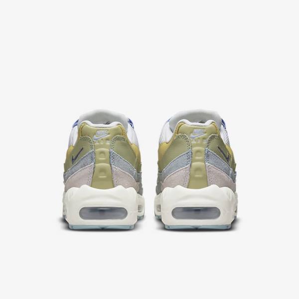 Women's Nike Air Max 95 Trainers Light Blue / Olive | NK357NEY