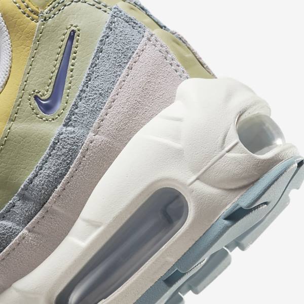 Women's Nike Air Max 95 Trainers Light Blue / Olive | NK357NEY