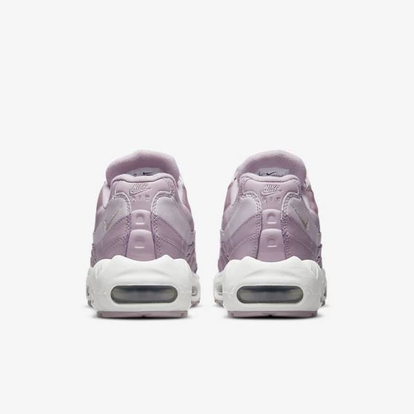 Women's Nike Air Max 95 Trainers Purple / White / Metal Silver | NK419MZE