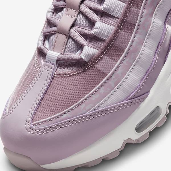 Women's Nike Air Max 95 Trainers Purple / White / Metal Silver | NK419MZE