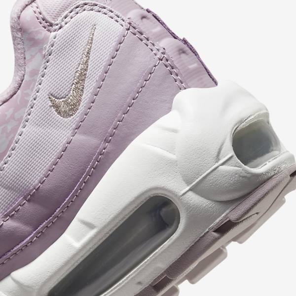 Women's Nike Air Max 95 Trainers Purple / White / Metal Silver | NK419MZE