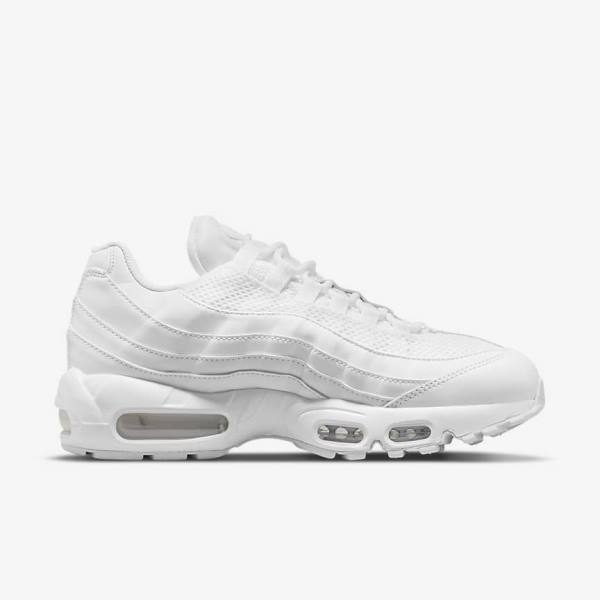 Women's Nike Air Max 95 Trainers White / Metal Silver / White | NK902YGM