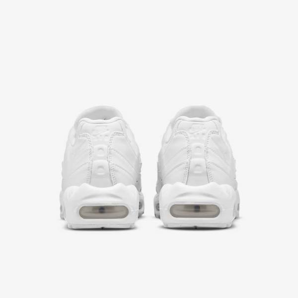 Women's Nike Air Max 95 Trainers White / Metal Silver / White | NK902YGM